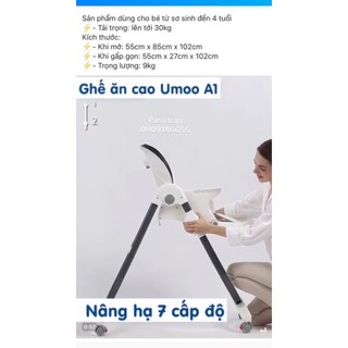 Ghế ăn dặm cao Umoo U 04