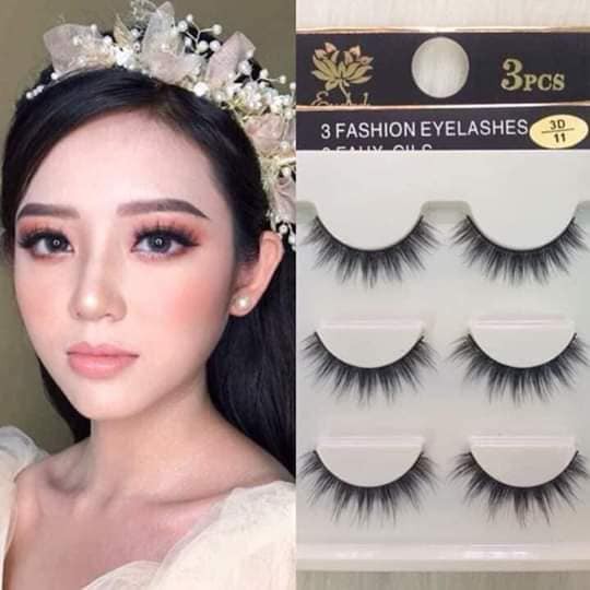 Mi giả 💕FREESHIP💕 Mi chồn 3D cao cấp, không ngứa, không cộm mắt, cho mắt đôi mắt long lanh quyến rũ