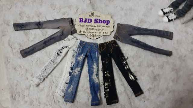 Quần jean BJD dài kiểu kim sa wax thời trang cao cấp size 1/4