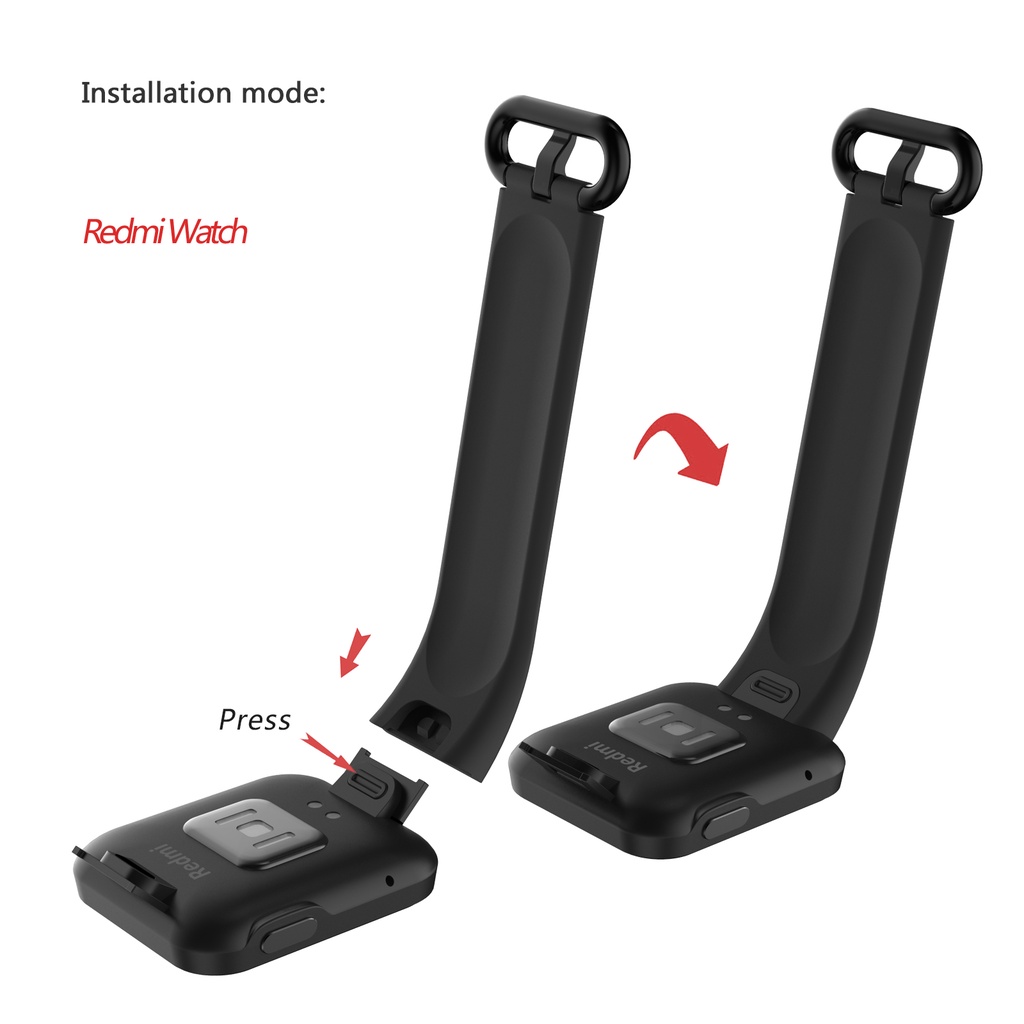 Dây Đeo Silicon Thay Thế Cho Xiaomi Mi Watch Lite Redmi Watch