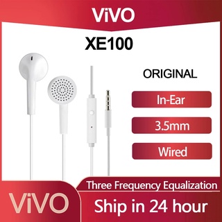 Tai nghe vivo xe100 chính hãng có micrô cho tai nghe vivo x9 x7 x6s x5 bass