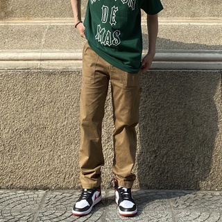 Quần slim khaki with pocket - Light Brown