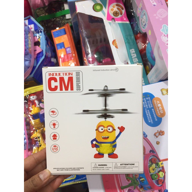 Có sẵn Máy bay đồ chơi trẻ em Minion bay cảm ứng tay