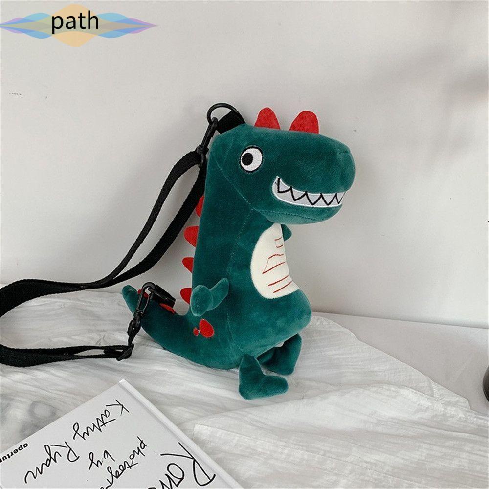 Túi đeo chéo hình khủng long hoạt hình nhồi bông dễ thương dành cho các bé