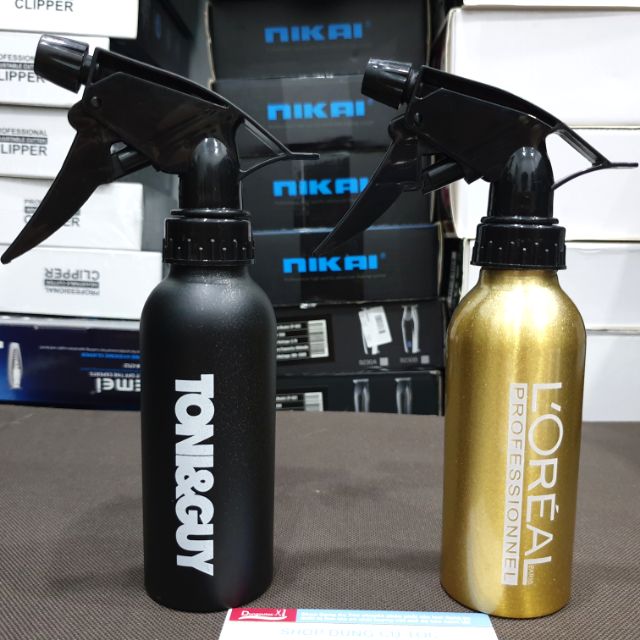 Bình Xịt Nước Phun Sương Tony&Guy, Bình Nhôm Xịt Nước Cắt Tóc Nam Dung Tích 200ml.