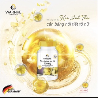 Tinh dầu hoa anh thảo Warnke Nachtkerzenol 500mg - hộp 100 viên - Nội địa Đức