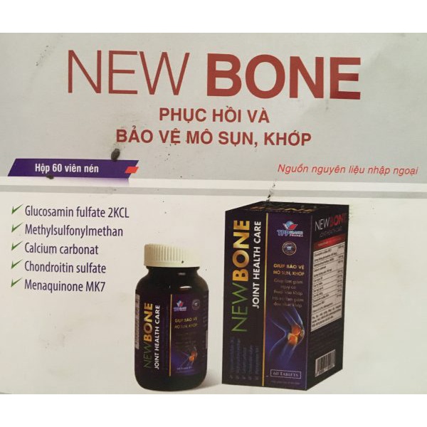New Bone Phục hồi và bảo vệ mô sụn, khớp hộp 60 viên