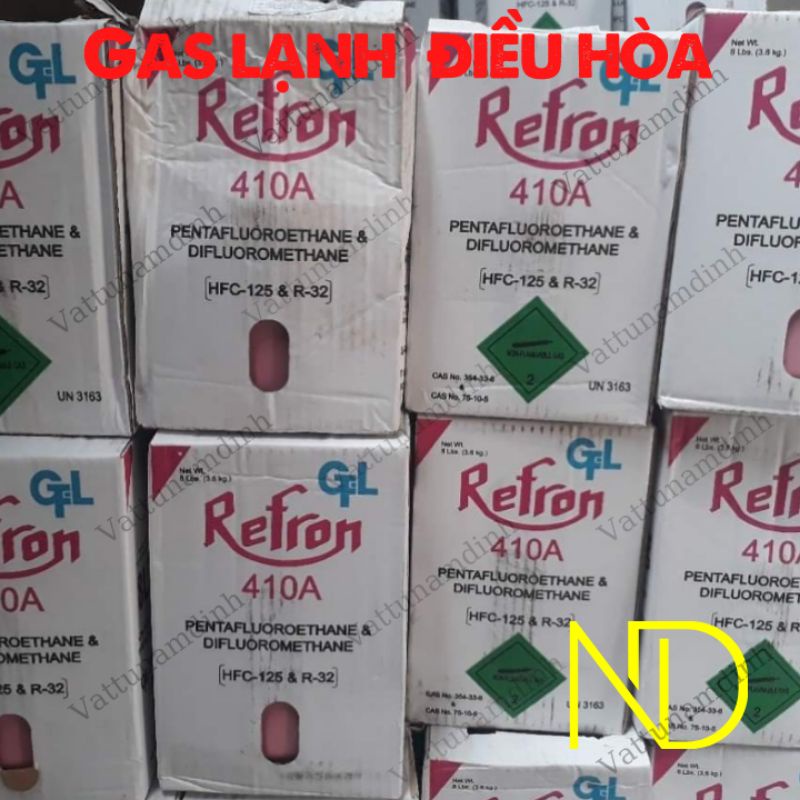 Ga lạnh-môi chất lạnh R32, R410, R134,R22 hàng mới nguyên tem