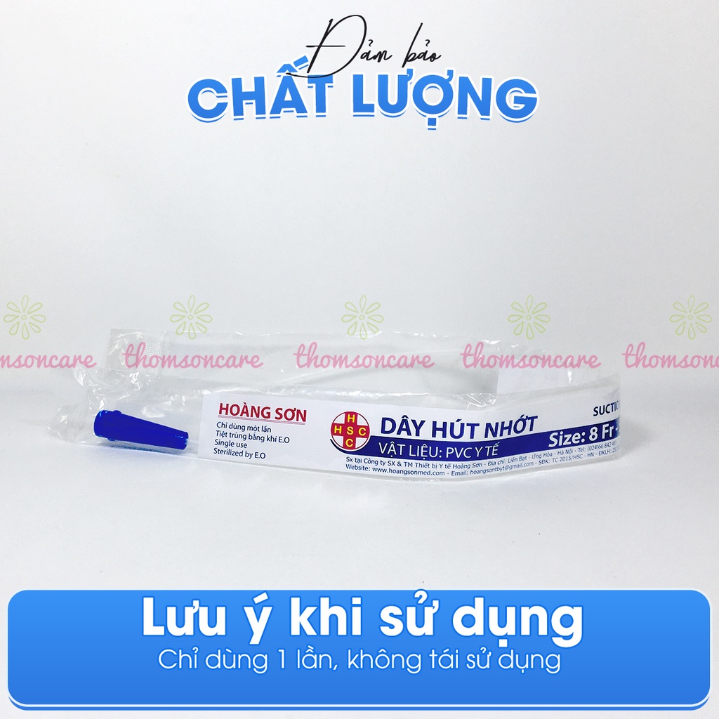 Dây hút nhớt - ống hút đàm dịch y tế - Túi 1 dây tiệt trùng
