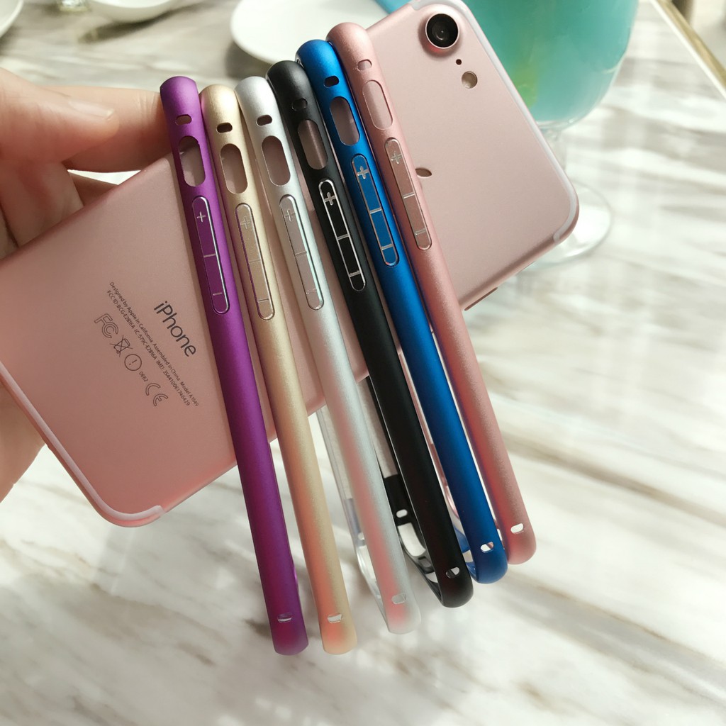 Metallic Bumper Cover iPhone11Promax Ốp điện thoại viền kim loại phong cách trung hoa cho XSMAX SE2020 XR 7 8 Plus 6s XS
