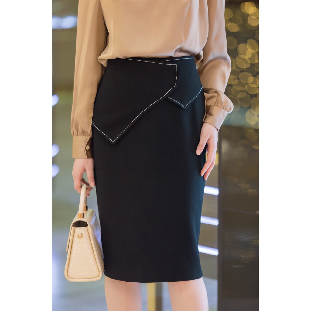 [FREESHIP EXTRA] Chân váy công sở vạt chéo bút chì - vạt chéo chỉ nổi 2 khuy sắt, hàng công sở cao cấp | BigBuy360 - bigbuy360.vn