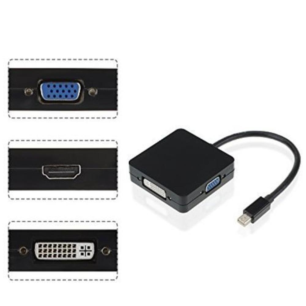 Cổng hiển thị mini DP to HDMI tương thích với VGA DVI BLACK cho Microsoft Surface pro 1 2 3 4