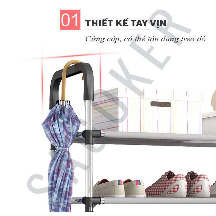 Kệ giày dép, giá giày dép Inox đa năng 3, 5, 7 tầng FITOTY, mã KED201