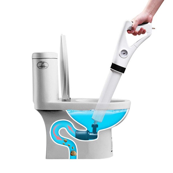 Máy thông tắc bồn cầu-cống-bồn rửa bát-dụng cụ cọ rửa nhà tắm toilet-sử dụng bằng khí nén-bột thông cống