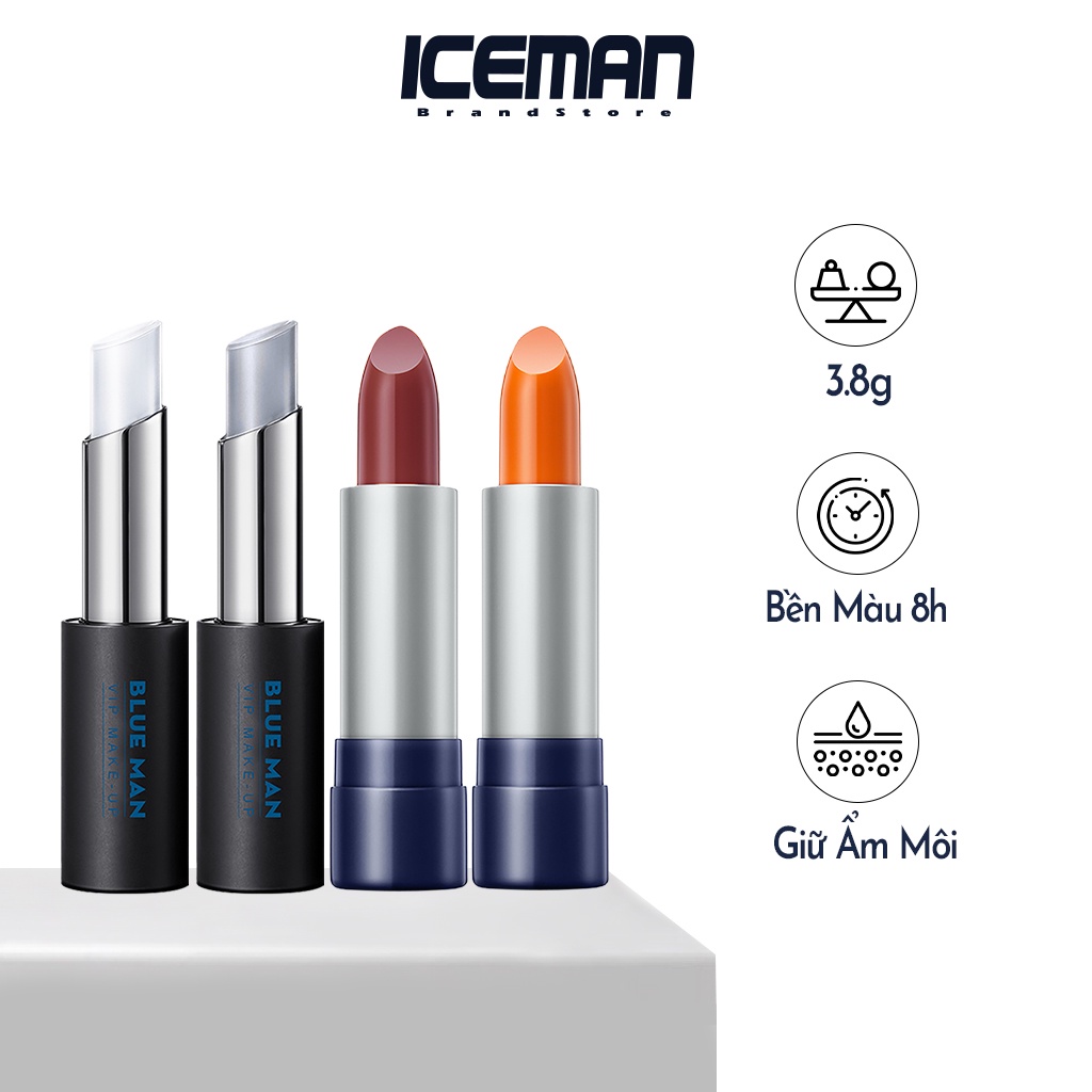 Son Dưỡng Môi Có Màu Cho Nam Blueman Chính Hãng - Dưỡng Ẩm Môi, Ngừa Thâm 3.8g