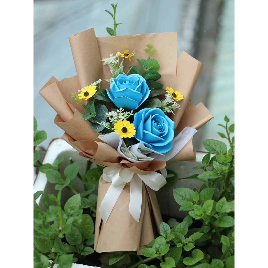 Bó Hoa Giả handmade  Làm Quà Tặng Xinh Xắn