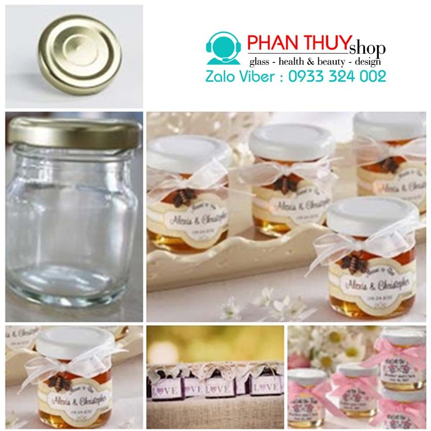 Combo 10 Hũ Thủy tinh 30ml nắp Thiết