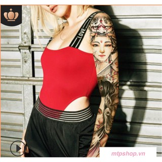 Hình xăm dán kín tay cô gái nhật 17x48cm- tặng bắp tay xinh khi mua từ 2 tấm