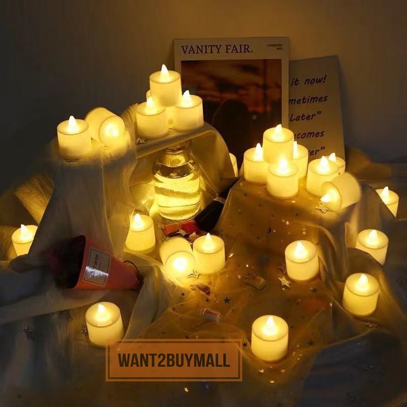 Đèn led hình cây nến xinh xắn nhiều màu sắc