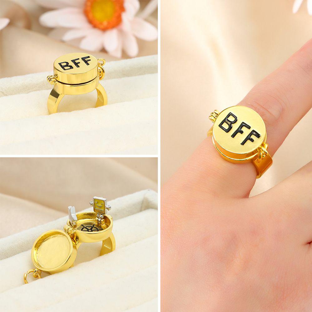 Nhẫn Dạng Mở Tùy Chỉnh Hình Spongebob Dễ Thương