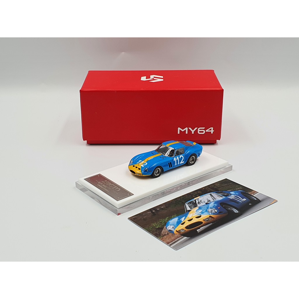 Xe Mô Hình Ferrari 250GTO S/N 3445GT #112 Limited Tỉ lệ 1:64 Hãng sản xuất My64 ( Xanh Dương #112 )