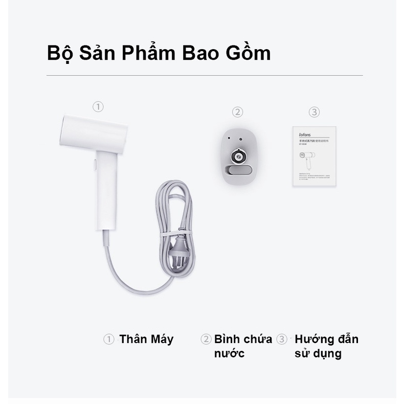 Bàn là ủi hơi nước cầm tay Xiaomi GT 306 mini làm phẳng mọi chất vải haochi