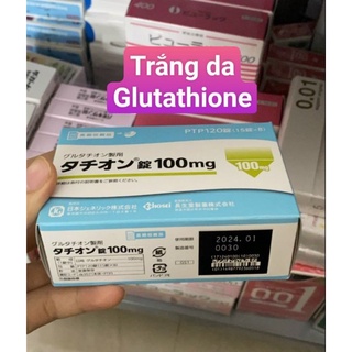 vỏ hộp đựng viên uống trắng da glutathione nhật bản