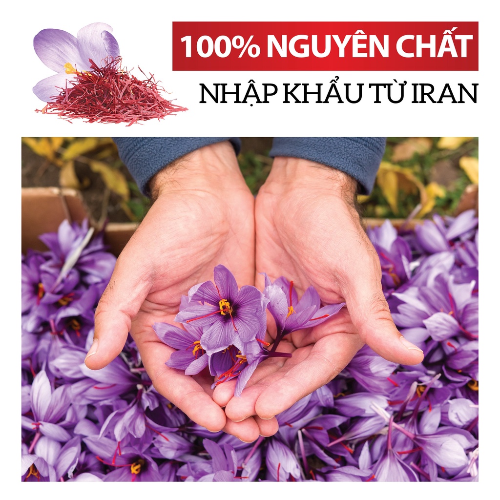 Gel Dưỡng Ẩm Trắng Da Sợi Saffron Nguyên Chất Nhập Khẩu 100% Iran MILAGANICS 50gr (Hũ)