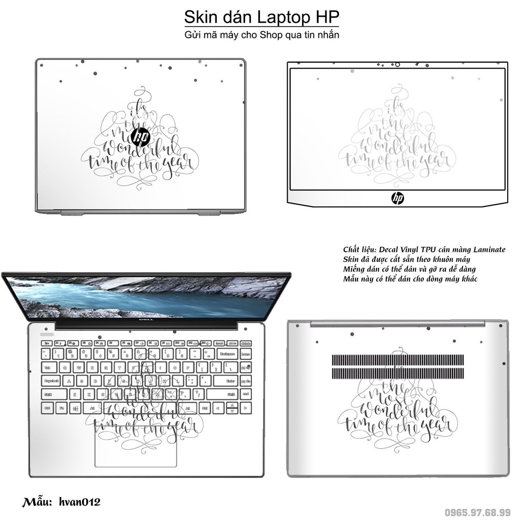 Skin dán Laptop HP in hình Hoa văn nhiều mẫu 2 (inbox mã máy cho Shop)