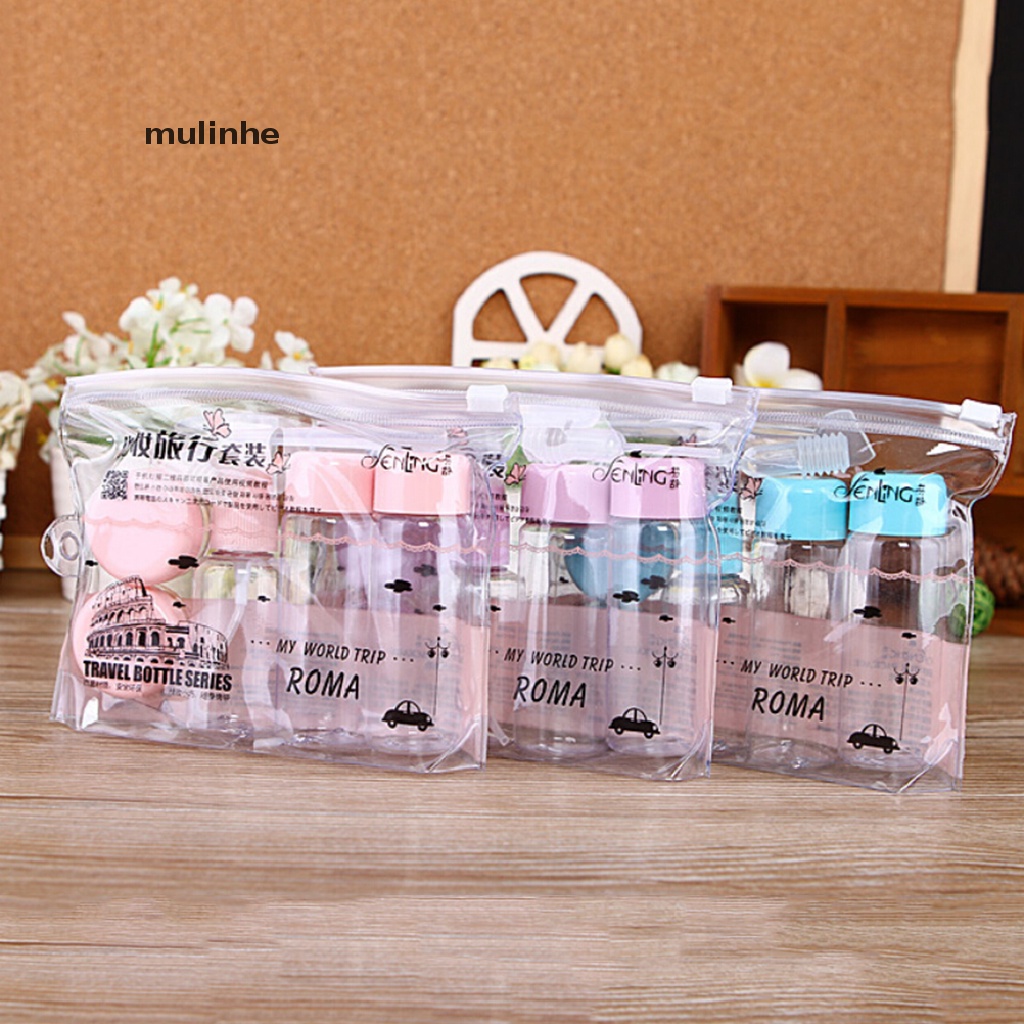 Set 7 Lọ Nhựa Rỗng Trong Suốt Mini Đựng Mỹ Phẩm Du Lịch