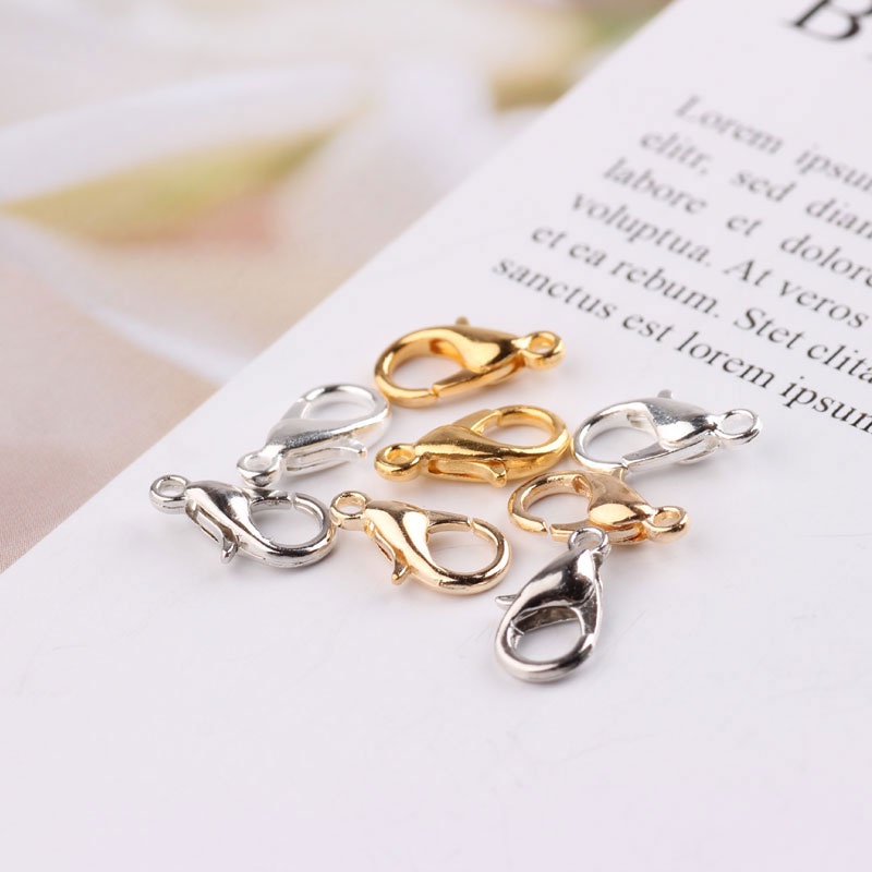 Set 10 móc khóa tôm hùm bằng thép không gỉ làm trang sức thủ công