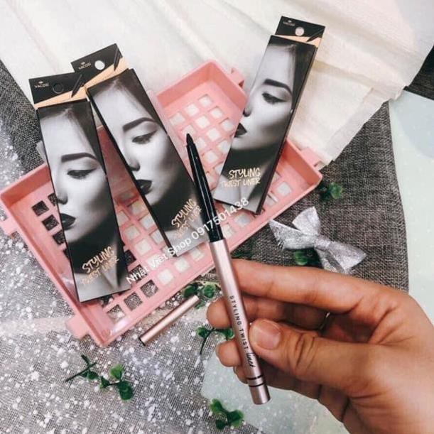 Chì kẻ mắt dạng gel Vacosi Styling Twist Liner (Black) | BigBuy360 - bigbuy360.vn