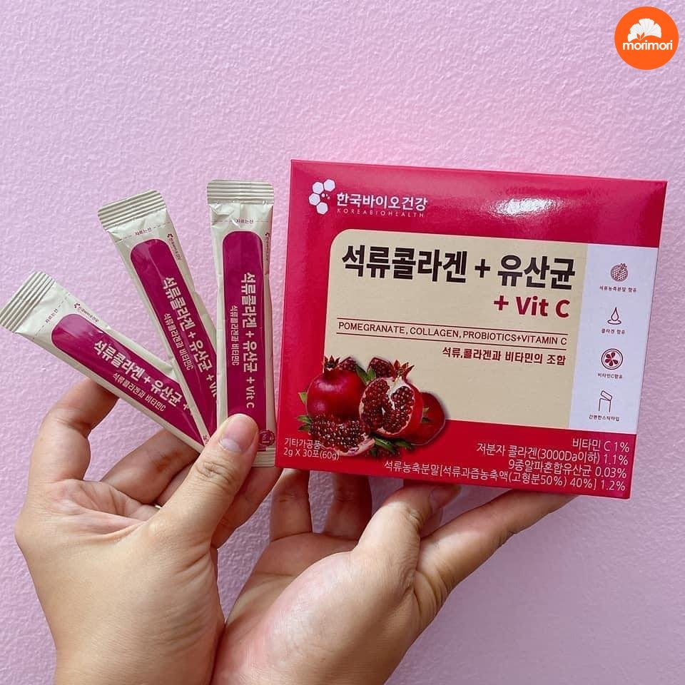 Bột Collagen Lựu Đỏ Bio Cell Hàn Quốc Mới +Vit C