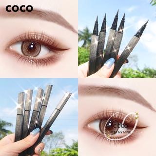 Chì kẻ mắt dạng lỏng kháng nước nhanh khô không dễ lem đầu mảnh màu nâu phù hợp với người mới bắt đầu