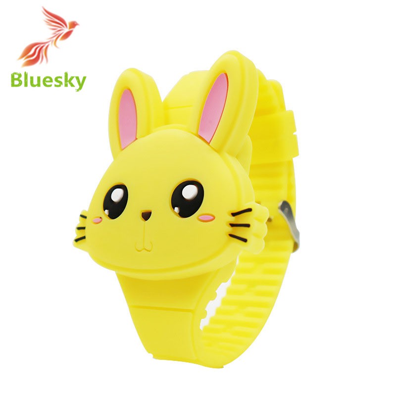 Đồng Hồ Đeo Tay Điện Tử Dây Silicon Mặt Hình Thỏ Dễ Thương Dành Cho Bé | BigBuy360 - bigbuy360.vn