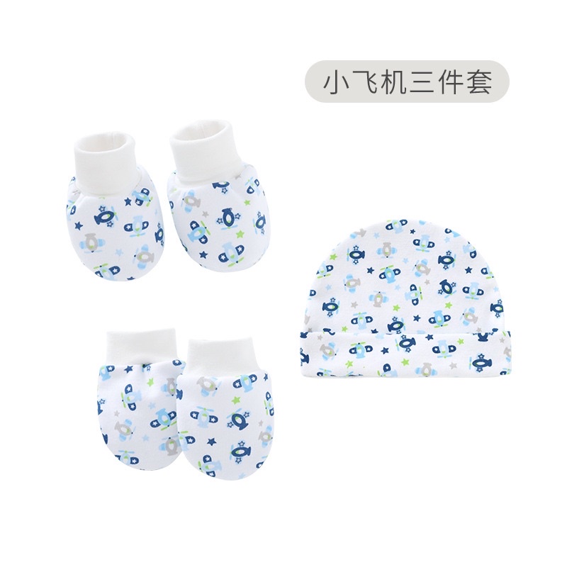 Booboo Baby - Set Đầy Đủ Mũ + Bao Tay + Bao Chân Hàng Đẹp Cho Bé Sơ Sinh