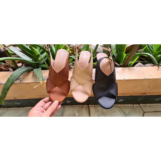 Sandal đế xuồng cao cấp hàng VNXK gót 7cm quai chéo