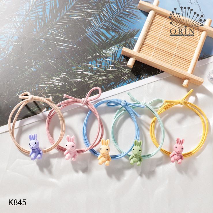 [Mã 11FASHIONSALE1 giảm 10K đơn 50K] Set 5 cột tóc, buộc tóc hình chú thỏ dễ thương Orin K845