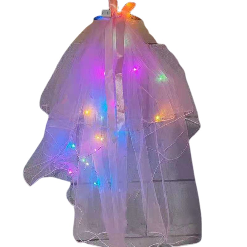 Mạng Che Mặt Bằng Vải Tuyn Có Dây Đèn 8 Kiểu Cho Cô Dâu