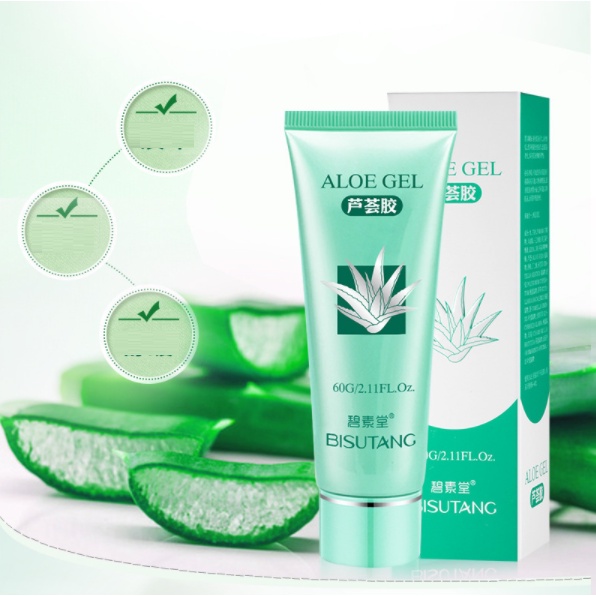 Gel Lô Hội Bisutang Aloe Gel Dưỡng Ẩm Trắng Mịn Da, Ngăn Ngừa Mụn 60g