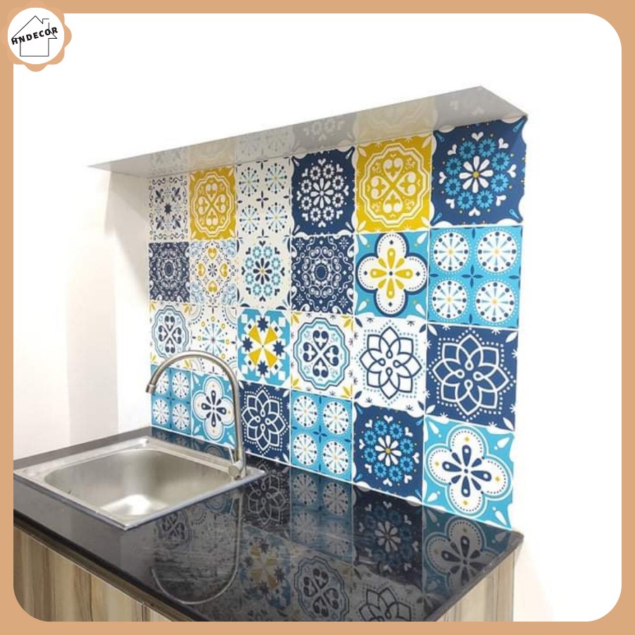 Decal gạch bông dán bếp khổ 40x60cm, decal dán nhà vệ sinh - trang trí nhà cửa - HN Decor | BigBuy360 - bigbuy360.vn