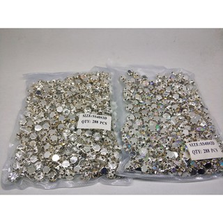 Image of Diamond Cangkang / Permata Cangkang ”3D” ss40 2 gross Putih, Putih AB