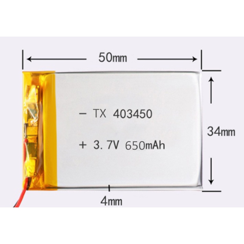 Pin Lithium - Ion 3.7V 403450 650mah