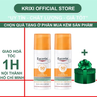Kem Chống Nắng Eucerin Oil Control Dry Touch spf 50+ 50ml Cho Da Nhờn & Mụn