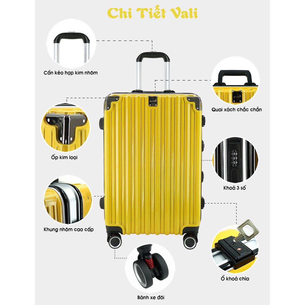 Vali chính hãng i'mmaX A18 size 20inch xách tay lên máy bay bảo hành 2 năm, 1 đổi 1 trong 12 tháng