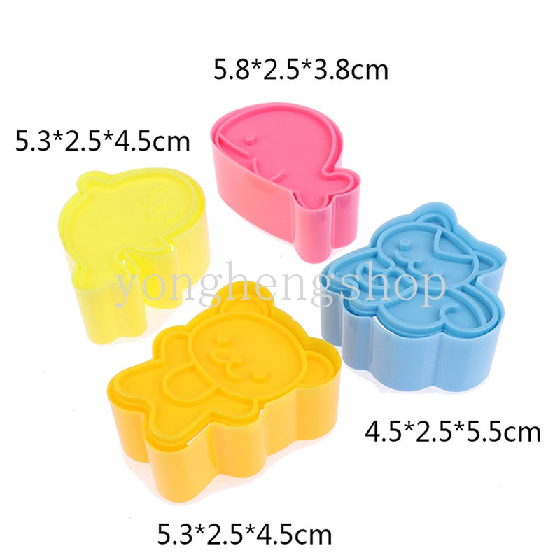 Set 4 Khuôn Cắt Bánh Quy Tạo Hình Động Vật Dễ Thương