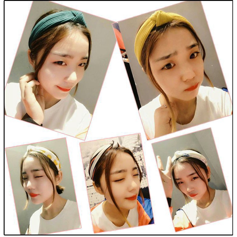 Băng đô vải dệt kim phong cách Hàn Quốc dành cho nữ