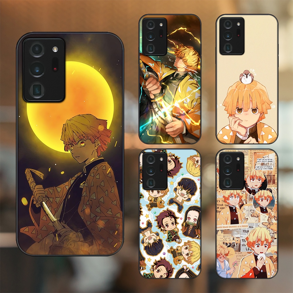 Ốp lưng Samsung Note 20 Ultra viền đen in hình Zenitsu Kimetsu no Yaiba