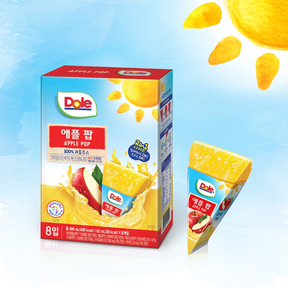 Nước Kem Tuyết Táo Ép Dole (8 x 62ml)