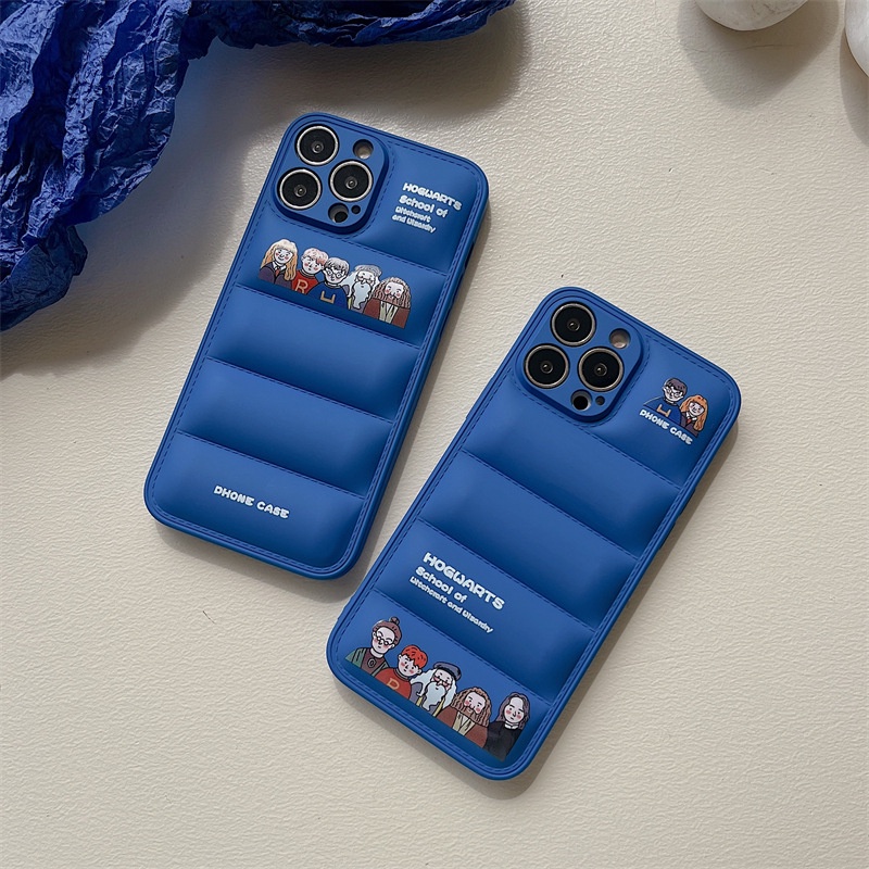 Ốp Điện Thoại Họa Tiết Gợn Sóng Màu Xanh Dương Cho iphone13promax 12 11 xr